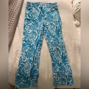 Zara Paisley Linen Pant